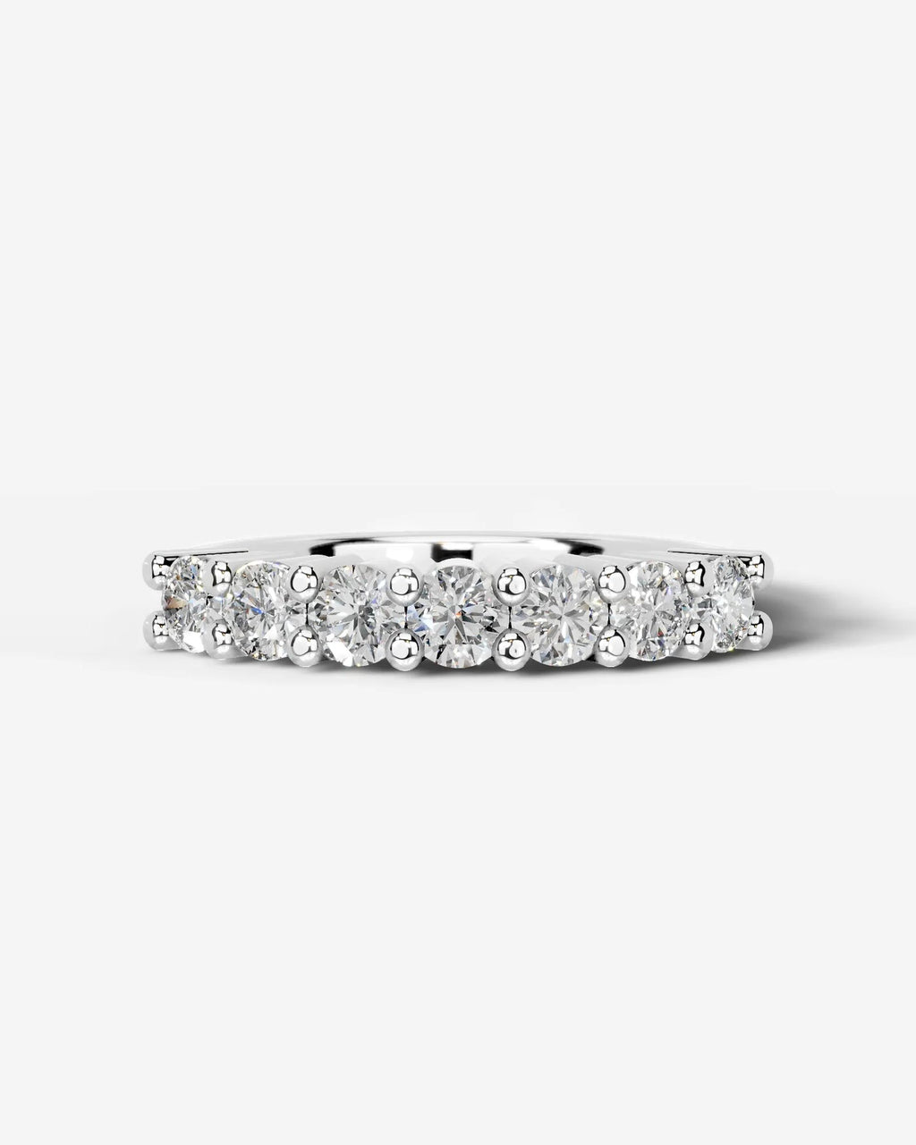 Lab Grown Diamond Classic Round Cut Shared Prong Band
