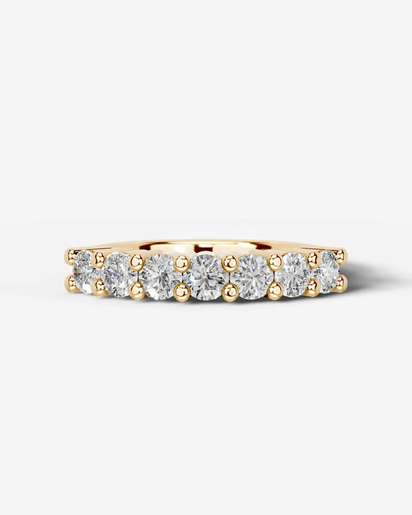 Lab Grown Diamond Classic Round Cut Shared Prong Band