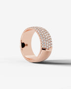 Lab Grown Diamond Multi Row Pavé Dome Band Ring