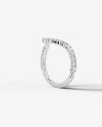 Lab Grown Diamond Curved Marquise & Round Cut V-Shaped Contour Band