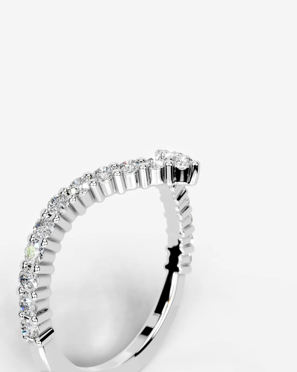 Lab Grown Diamond Curved Marquise & Round Cut V-Shaped Contour Band