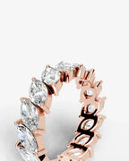 Lab Grown Diamond Marquise Cut East-West Eternity Wedding Band Ring