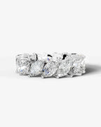 Lab Grown Diamond Marquise Cut East-West Eternity Wedding Band Ring