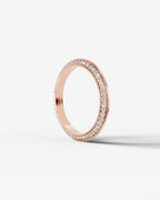 Lab Grown Diamond Split Edge Pavé Eternity Band Ring