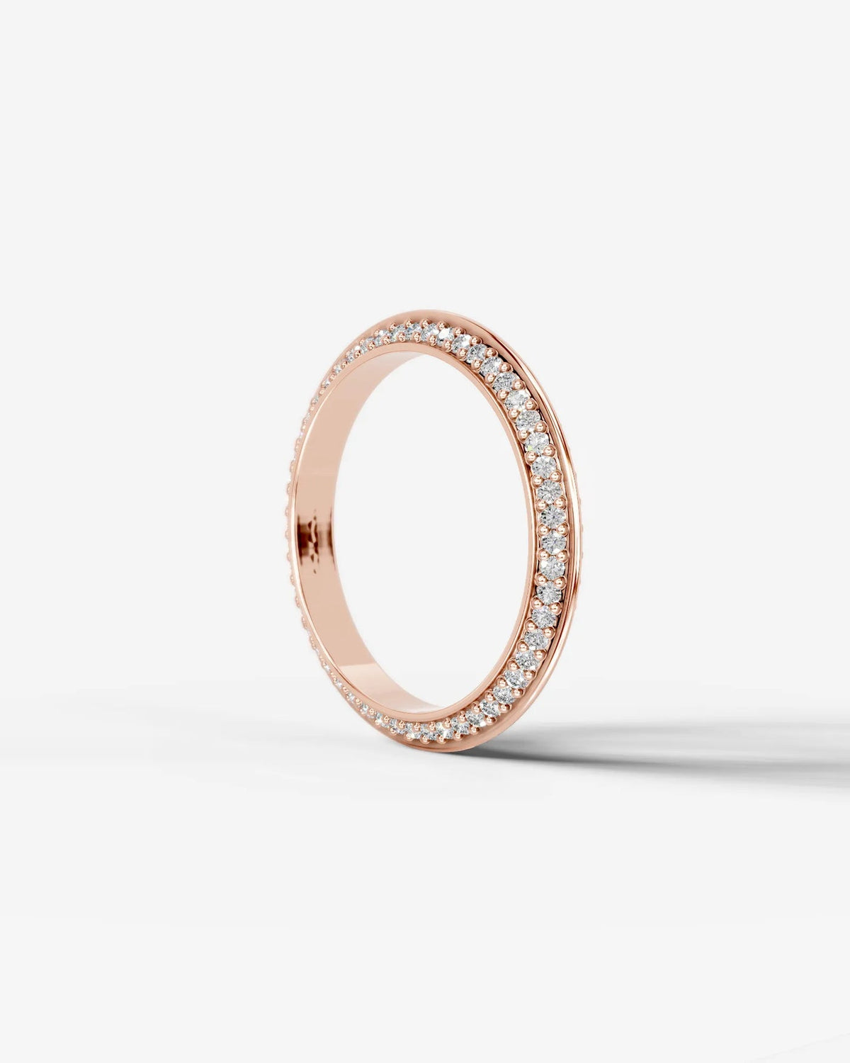 Lab Grown Diamond Split Edge Pavé Eternity Band Ring