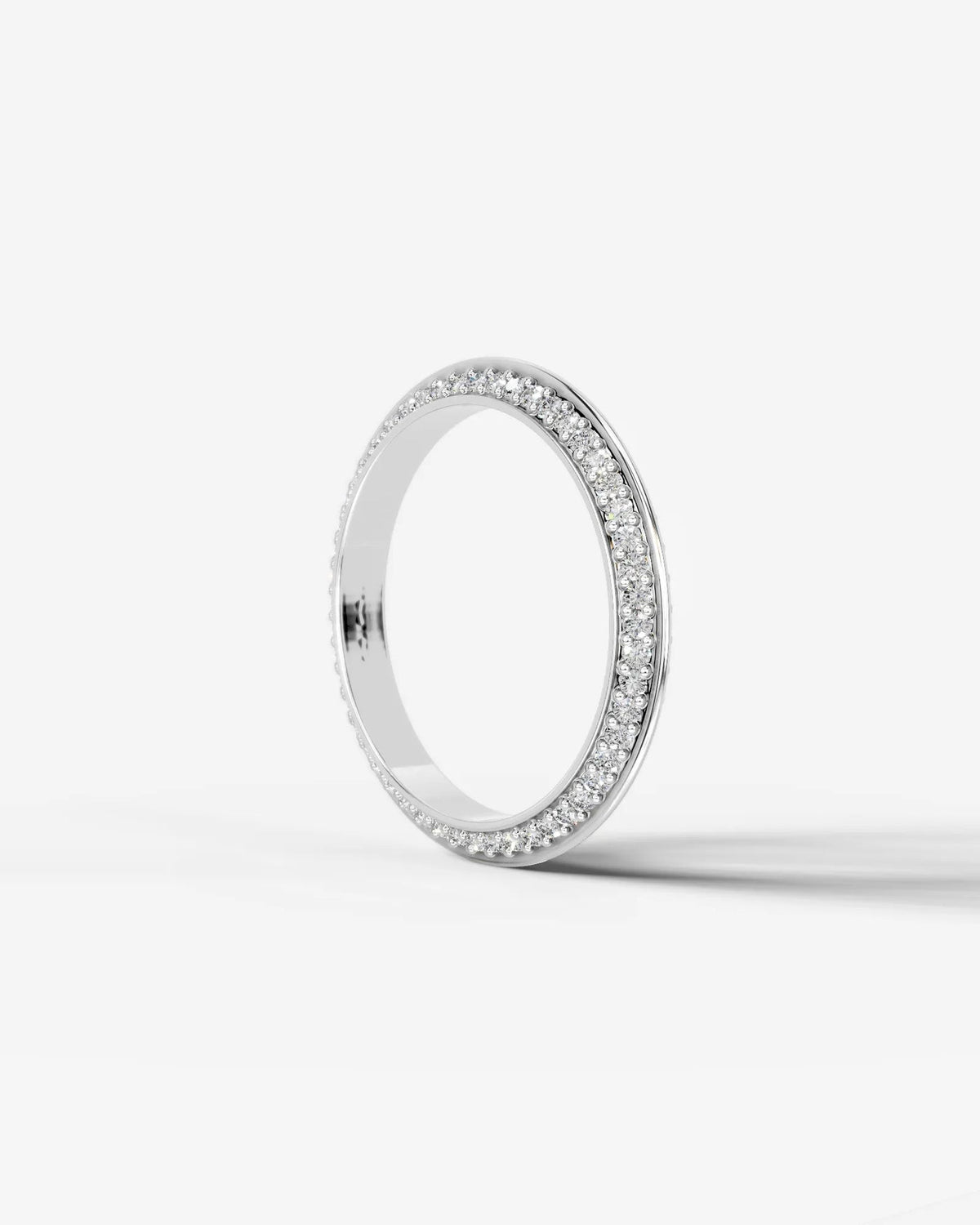 Lab Grown Diamond Classic Double Row Round Cut Prong Set Ring