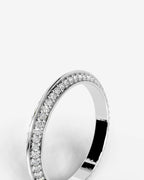 Lab Grown Diamond Classic Double Row Round Cut Prong Set Ring
