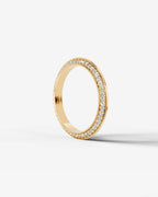 Lab Grown Diamond Split Edge Pavé Eternity Band Ring