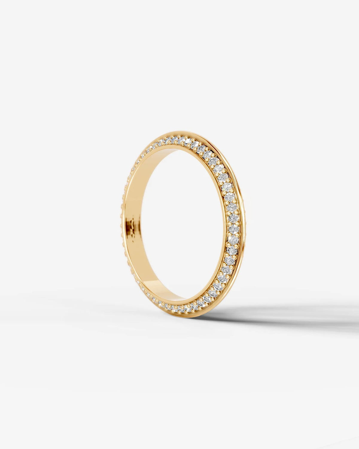 Lab Grown Diamond Split Edge Pavé Eternity Band Ring