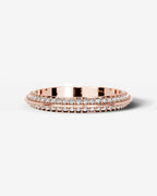 Lab Grown Diamond Split Edge Pavé Eternity Band Ring