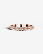 Lab Grown Diamond Classic Double Row Round Cut Prong Set Ring
