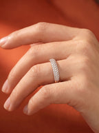 Lab Grown Diamond Classic Pavé Dome Band Ring
