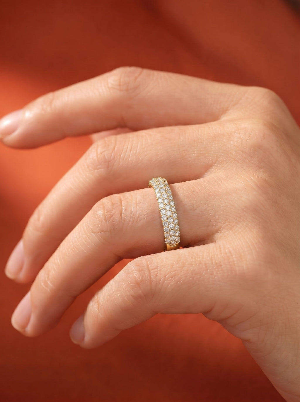 Lab Grown Diamond Classic Pavé Dome Band Ring