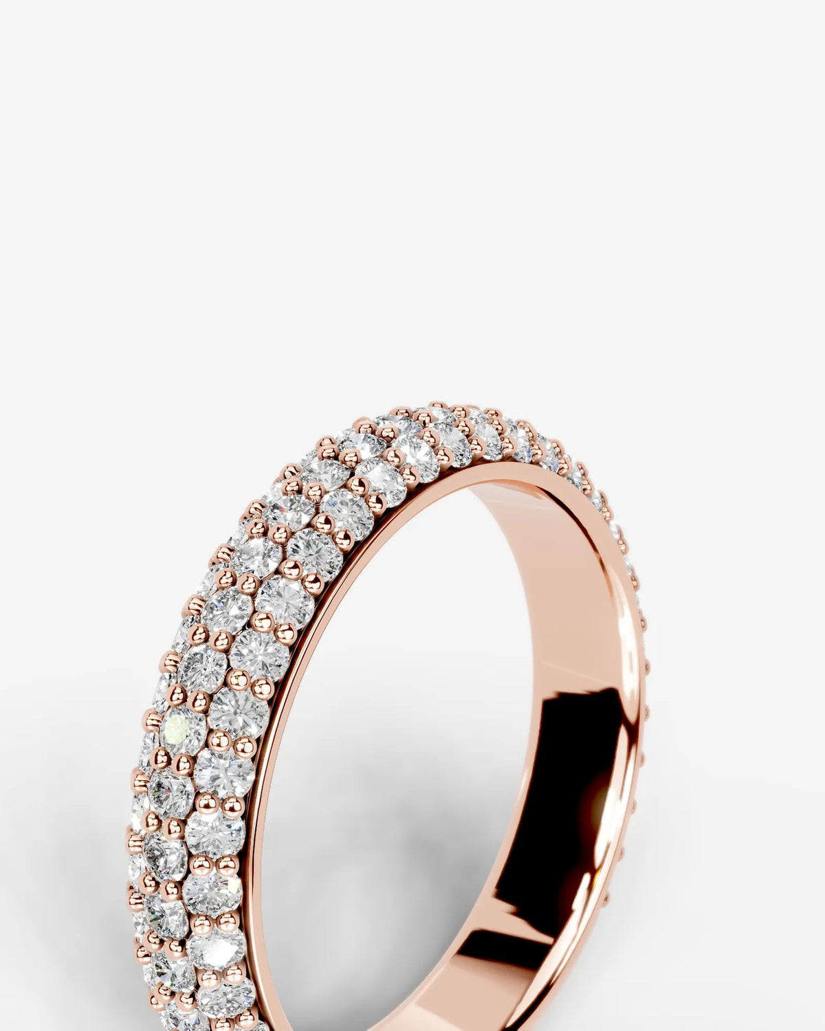 Lab Grown Diamond Classic Pavé Dome Band Ring