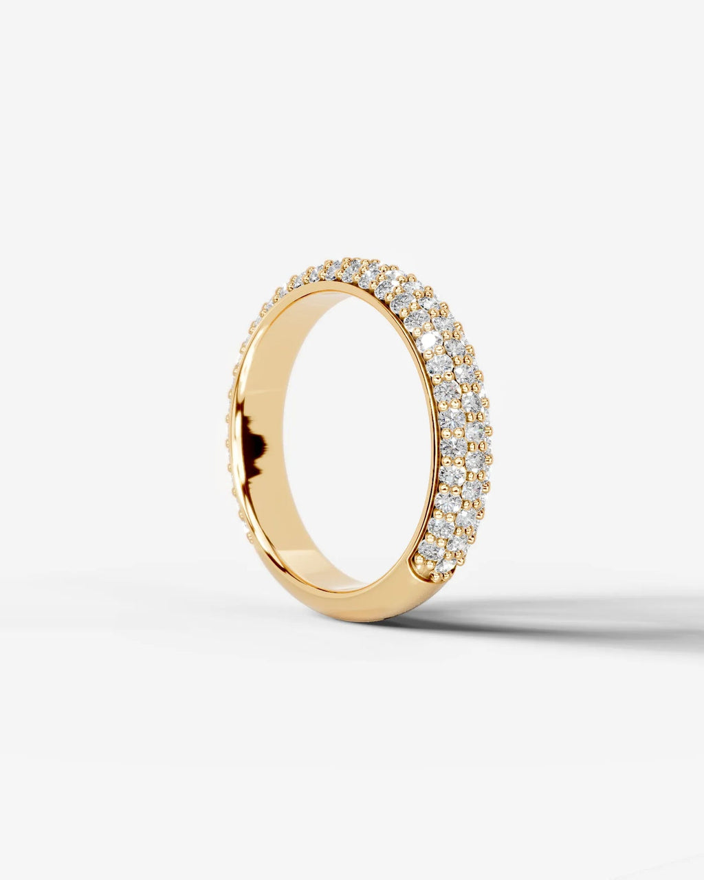 Lab Grown Diamond Classic Pavé Dome Band Ring