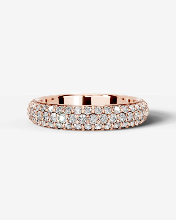 Lab Grown Diamond Classic Pavé Dome Band Ring