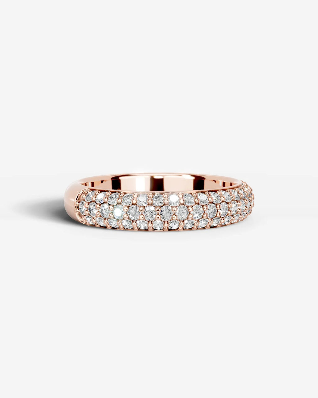 Lab Grown Diamond Classic Pavé Dome Band Ring