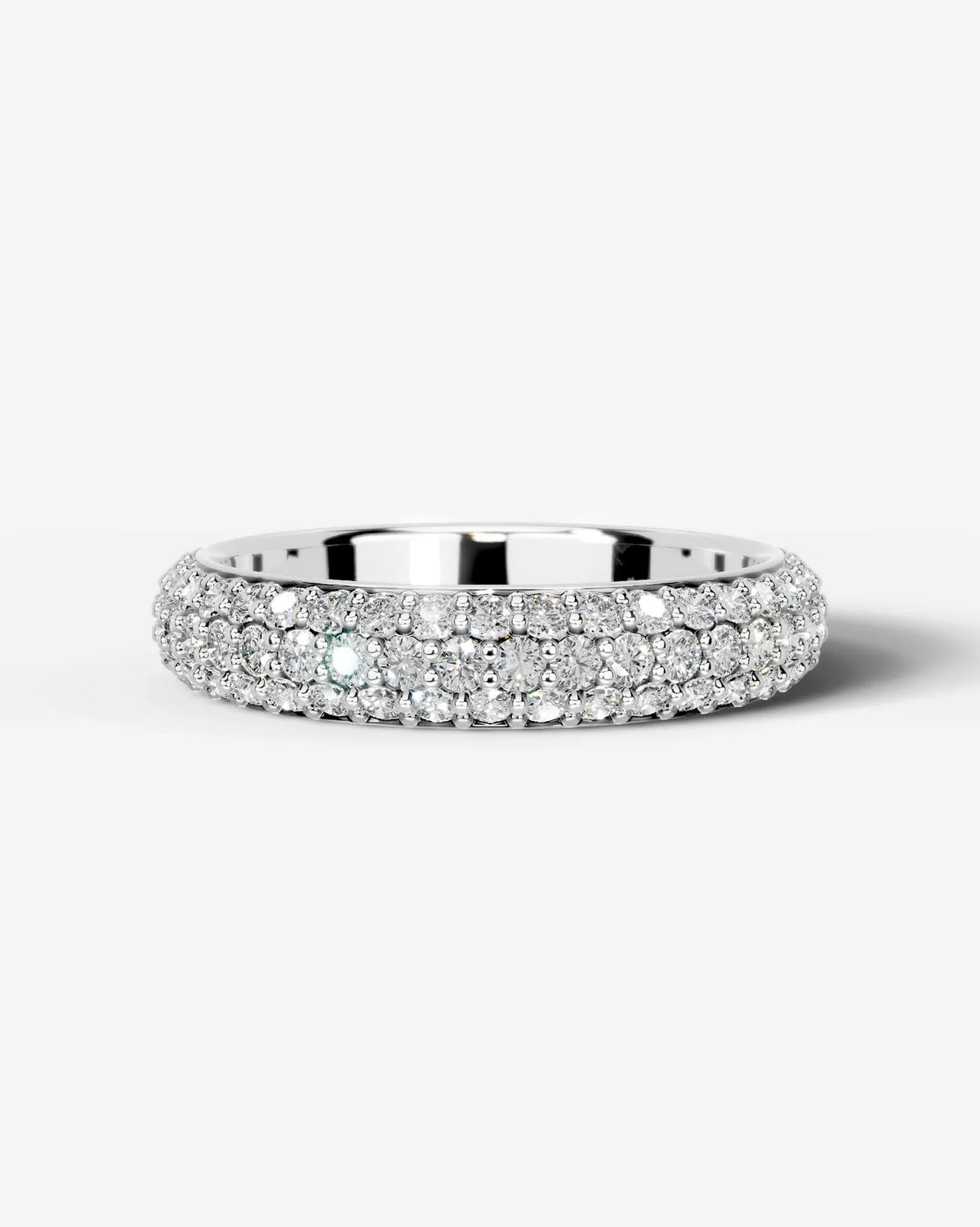 Lab Grown Diamond Classic Pavé Dome Band Ring