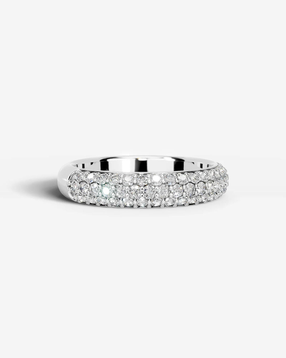 Lab Grown Diamond Classic Pavé Dome Band Ring