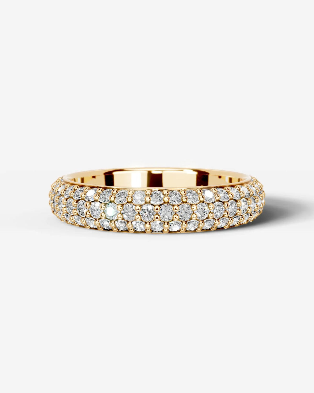 Lab Grown Diamond Classic Pavé Dome Band Ring