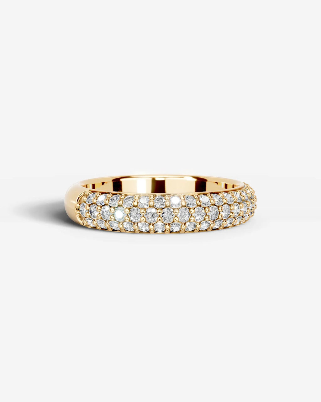 Lab Grown Diamond Classic Pavé Dome Band Ring