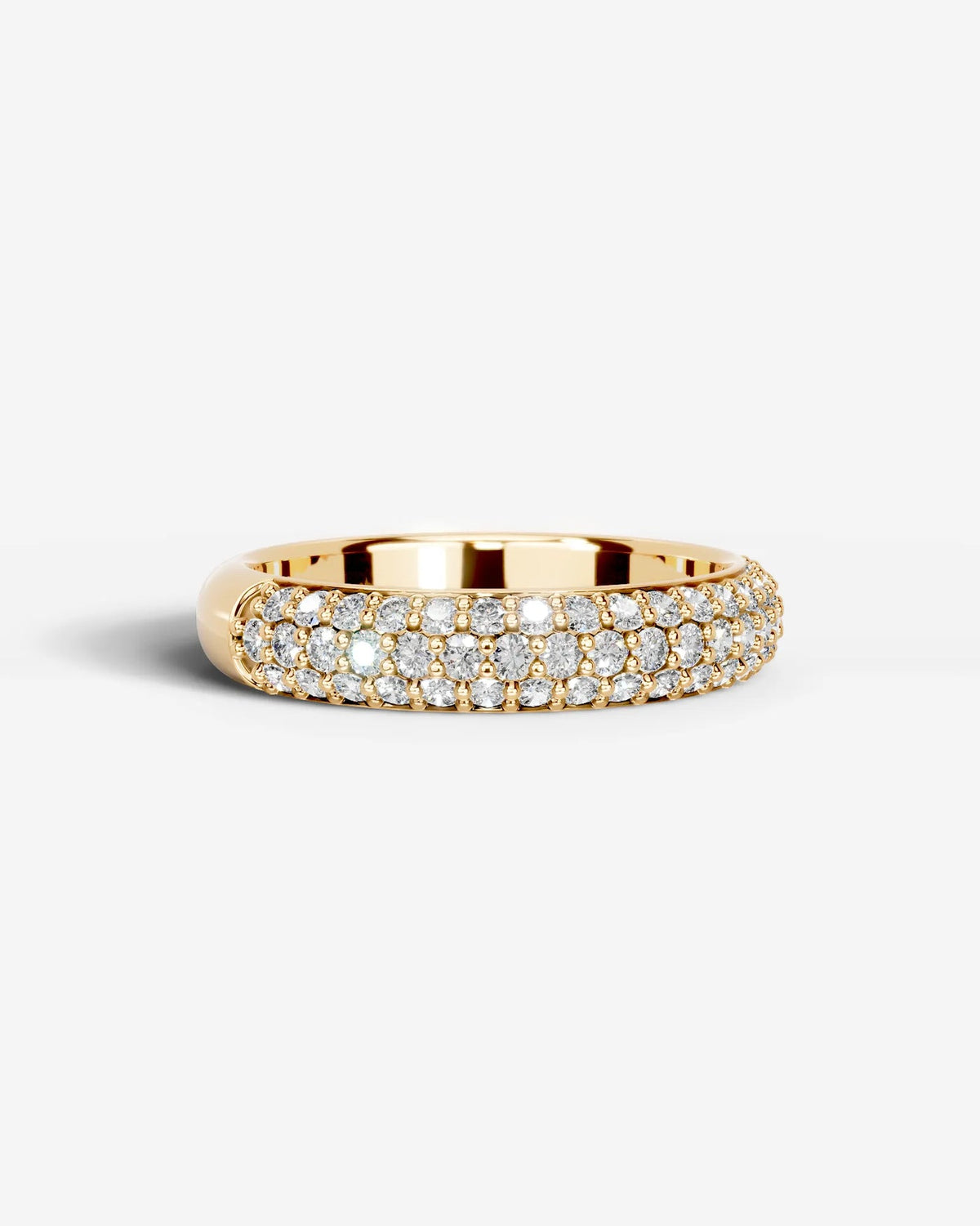 Lab Grown Diamond Classic Pavé Dome Band Ring