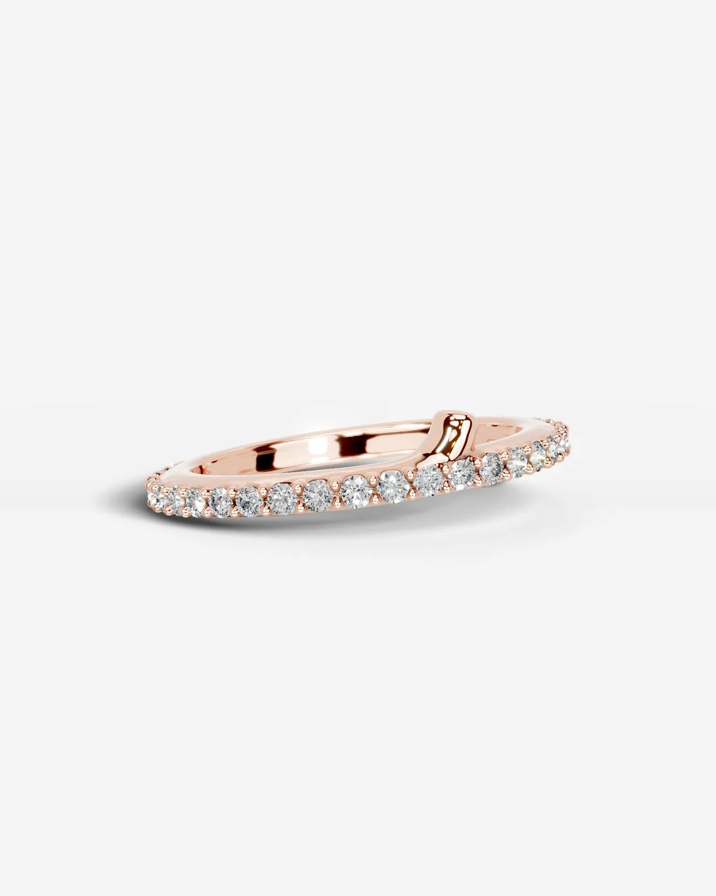 Lab Grown Diamond Round Cut Stationary Bar Cuff Ring