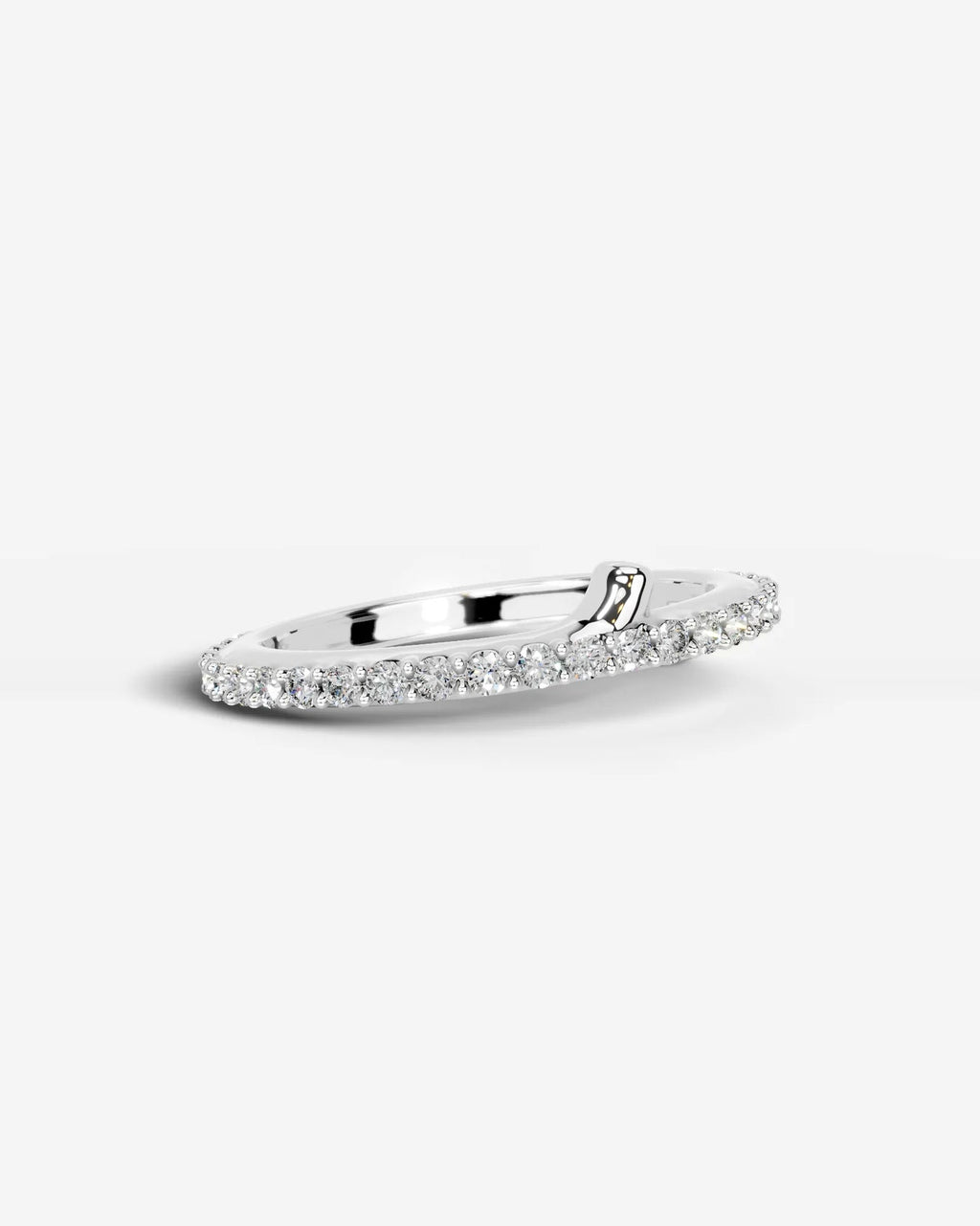 Lab Grown Diamond Round Cut Stationary Bar Cuff Ring