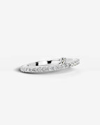 Lab Grown Diamond Round Cut Stationary Bar Cuff Ring