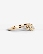 Lab Grown Diamond Pear Cut Curved Multi-Stone Ring
