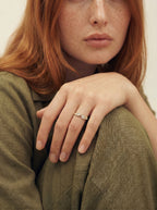 Lab Grown Diamond Pear Cut Curved Multi-Stone Ring