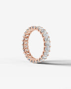 Lab Grown Diamond Ice Emerald Eternity Band Ring
