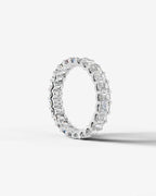 Lab Grown Diamond Ice Emerald Eternity Band Ring