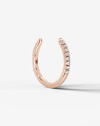 Lab Grown Diamond Round Cut Open Cuff Diamond Band Ring