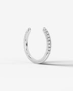 Lab Grown Diamond Round Cut Open Cuff Diamond Band Ring