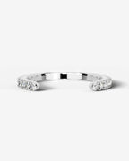 Lab Grown Diamond Round Cut Open Cuff Diamond Band Ring