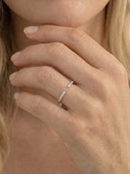 Lab Grown Diamond Round Cut Open Cuff Diamond Band Ring