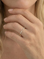 Lab Grown Diamond Round Cut Open Cuff Diamond Band Ring