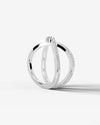 Lab Grown Diamond Intersecting Pavé Crossover Band Ring