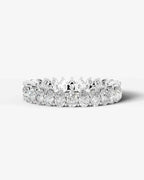 Lab Grown Diamond Pear Cut North-South Eternity Wedding Band Ring