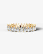 Lab Grown Diamond Pear Cut North-South Eternity Wedding Band Ring