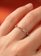 Lab Grown Diamond Open Link Side Stone Ring