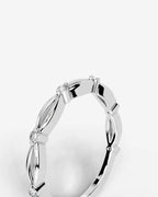Lab Grown Diamond Open Link Side Stone Ring
