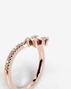Lab Grown Diamond Curved Marquise Cluster Band Ring