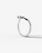 Lab Grown Diamond Curved Marquise Cluster Band Ring