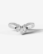 Lab Grown Diamond Curved Marquise Cluster Band Ring