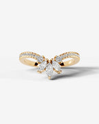 Lab Grown Diamond Curved Marquise Cluster Band Ring