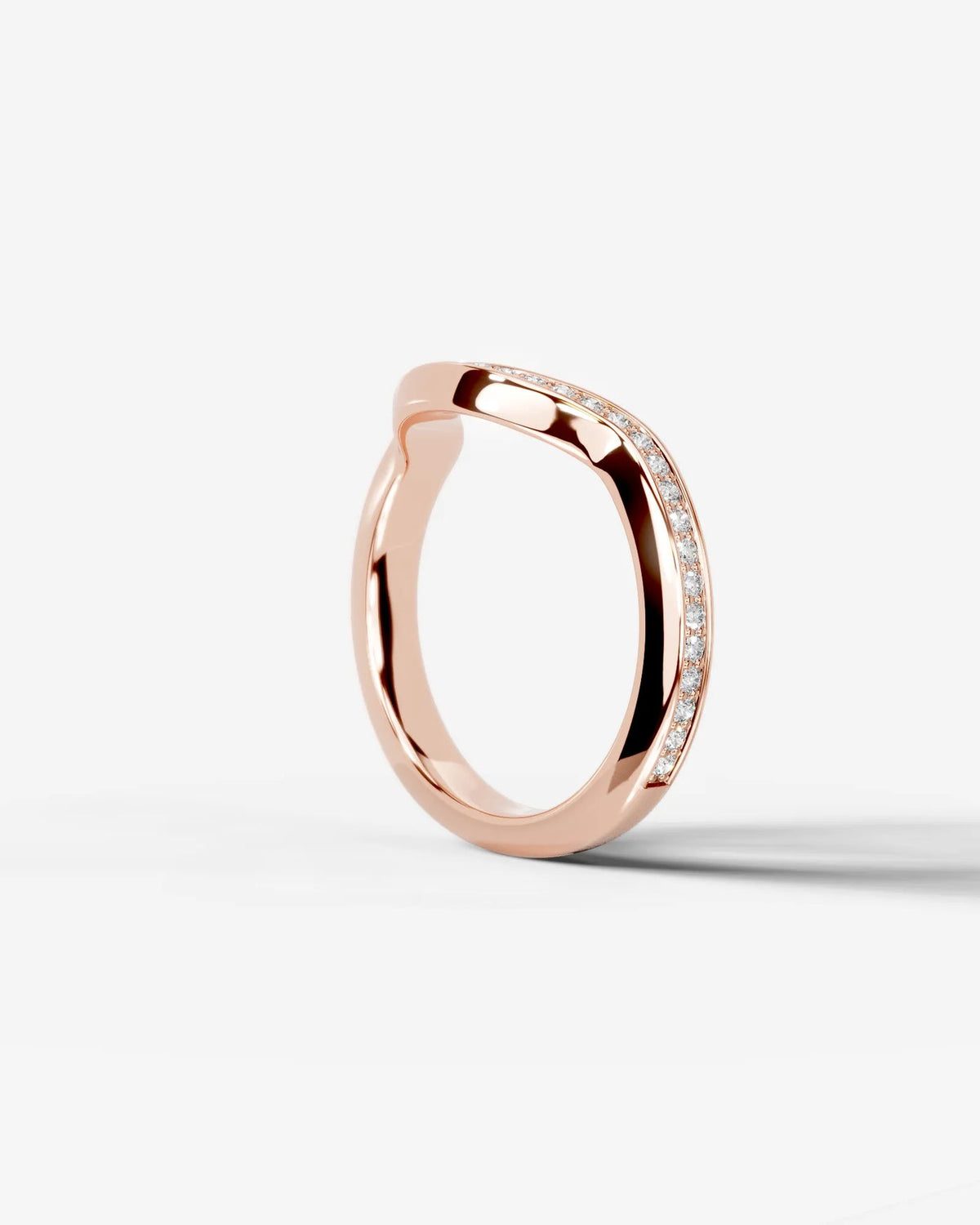 Lab Grown Diamond Curved Wave Contour Band Ring