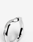 Lab Grown Diamond Curved Wave Contour Band Ring