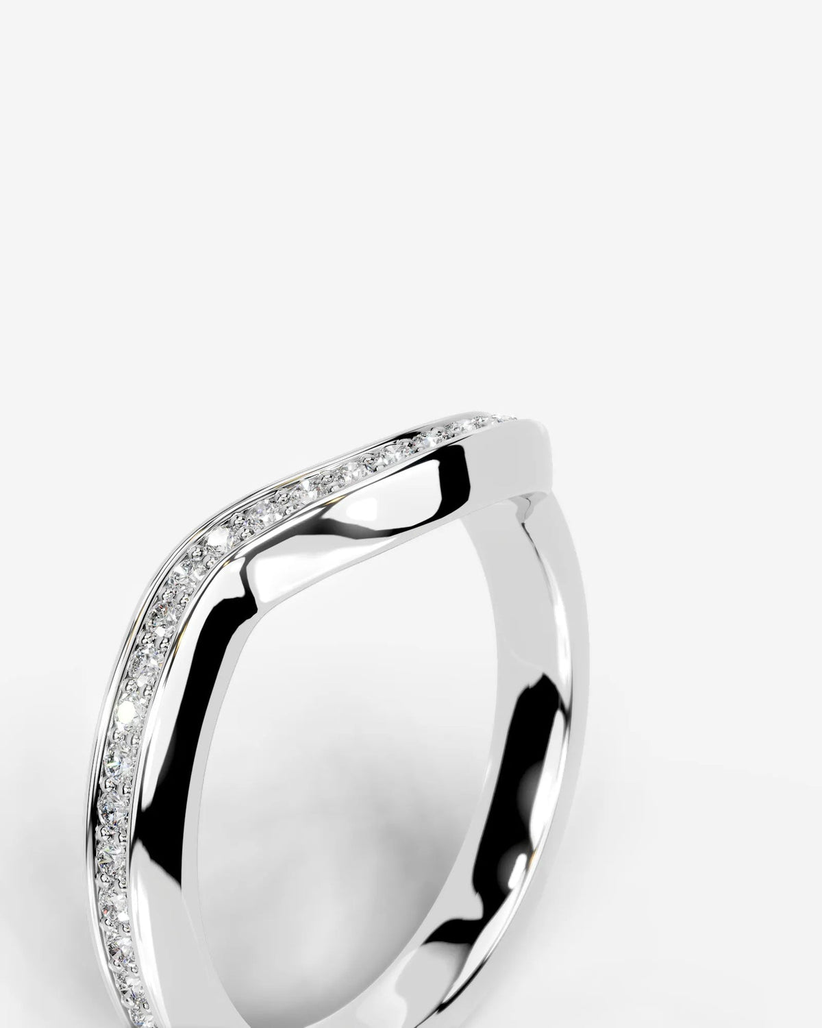 Lab Grown Diamond Curved Wave Contour Band Ring